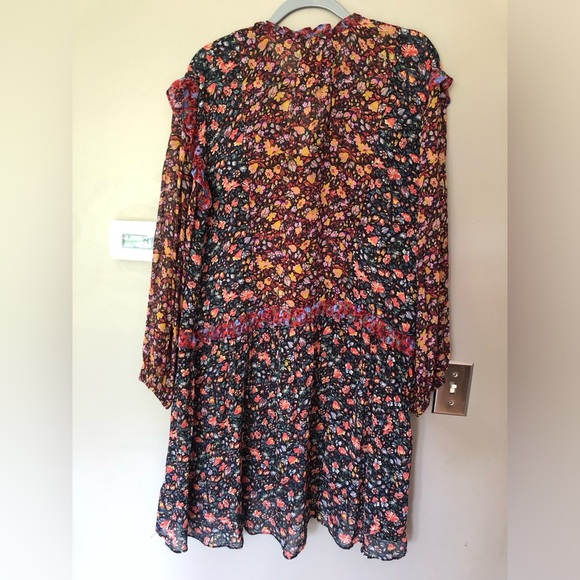 ANTHROPOLOGIE Helen Boho Floral Sheer Tunic Dress Size Medium - Picture 8 of 13